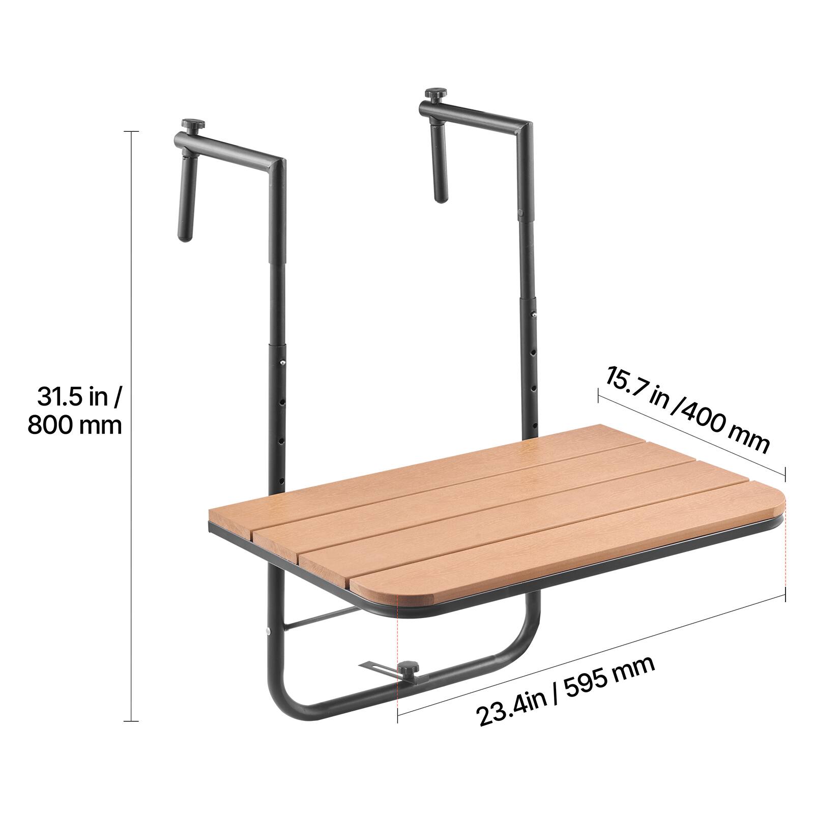 31.5 in / 800 mm  
15.7 in / 400 mm  
23.4 in / 595 mm