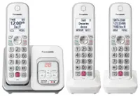 Panasonic - KX-TGD833W DECT 6.0 Expandable Cordless Phone System with Digital Answering System - White - Angle_Zoom