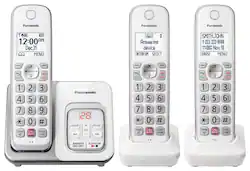 Panasonic - KX-TGD833W DECT 6.0 Expandable Cordless Phone System with Digital Answering System - White - Angle_Zoom