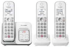 Panasonic Panasonic Panasonic El 1 12:00 AM Dec.31 MENU Answering device INTERCOM SELECT SMITH.JOHN 1-222-333-4444 11:08A Nov. 18 ERASE MENU TALK 1 4 GHI 7 PORS * A SP-PHONE A - VOL REDIAL CID OFF 2 ABC 3 OEF 5 JKL 6 MNO 8 TUV 9 WXYZ 0 1R # CALL FLASH/ BLOCK CALL WAIT