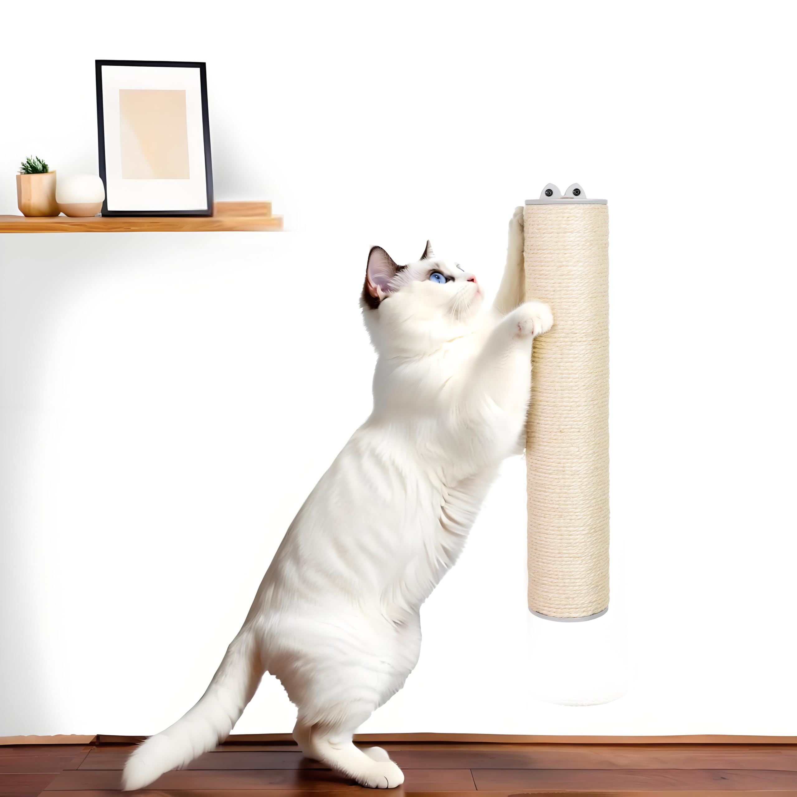 Hirose Alice - 18 Tall Sisal Rope Sturdy Cat - Wall Scratchers For Indoor Cats 1 Tie Vertical Climbing Pole Furniture - 18 inch