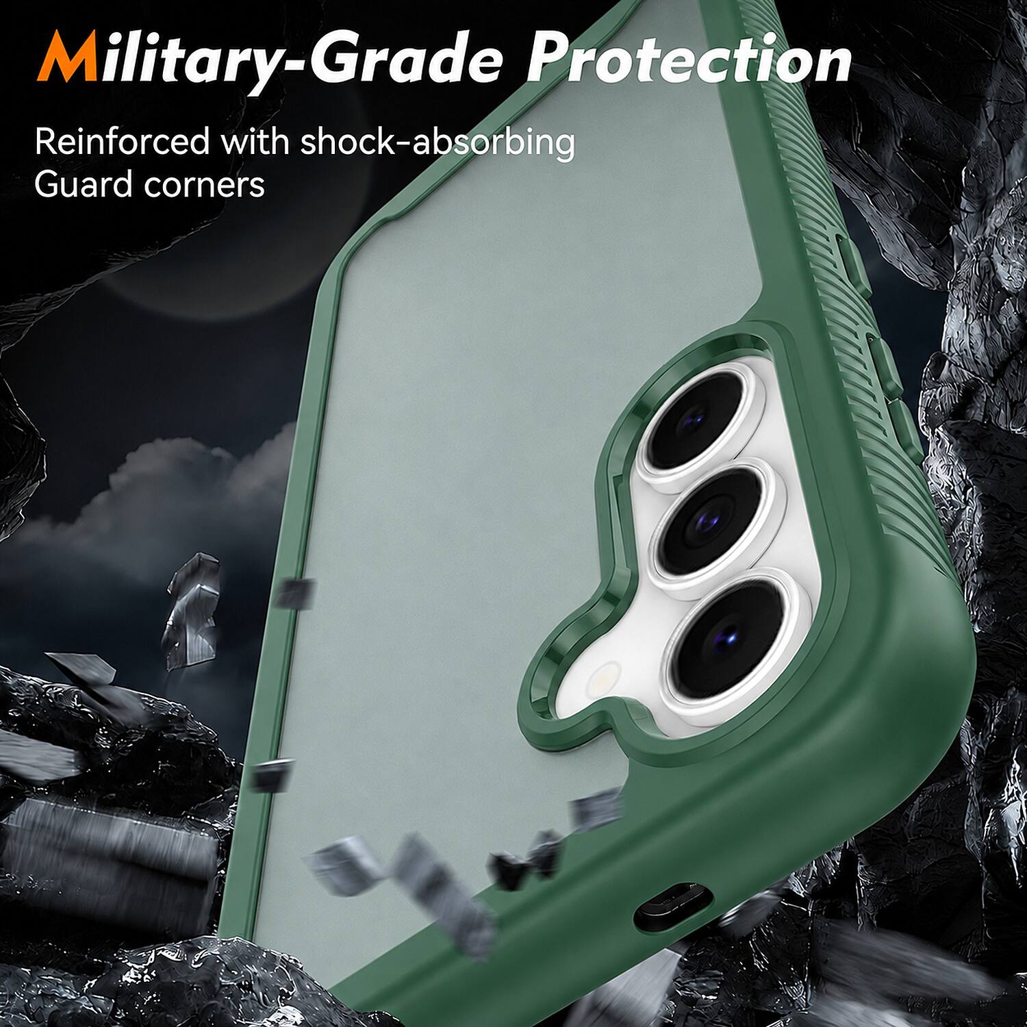 Military-Grade Protection  
Reinforced with shock-absorbing Guard corners