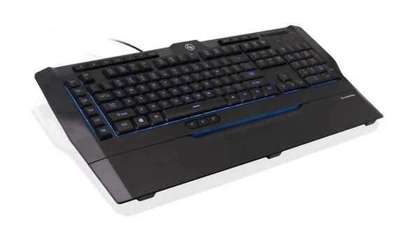 Left. IOGEAR - IKON II Gaming Keyboard Gaming Keyboard, Macro Keys & Dedicated Media Controller - Black.