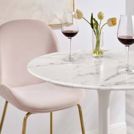 Modway - Lippa Round Artificial Marble Bar Table - White
