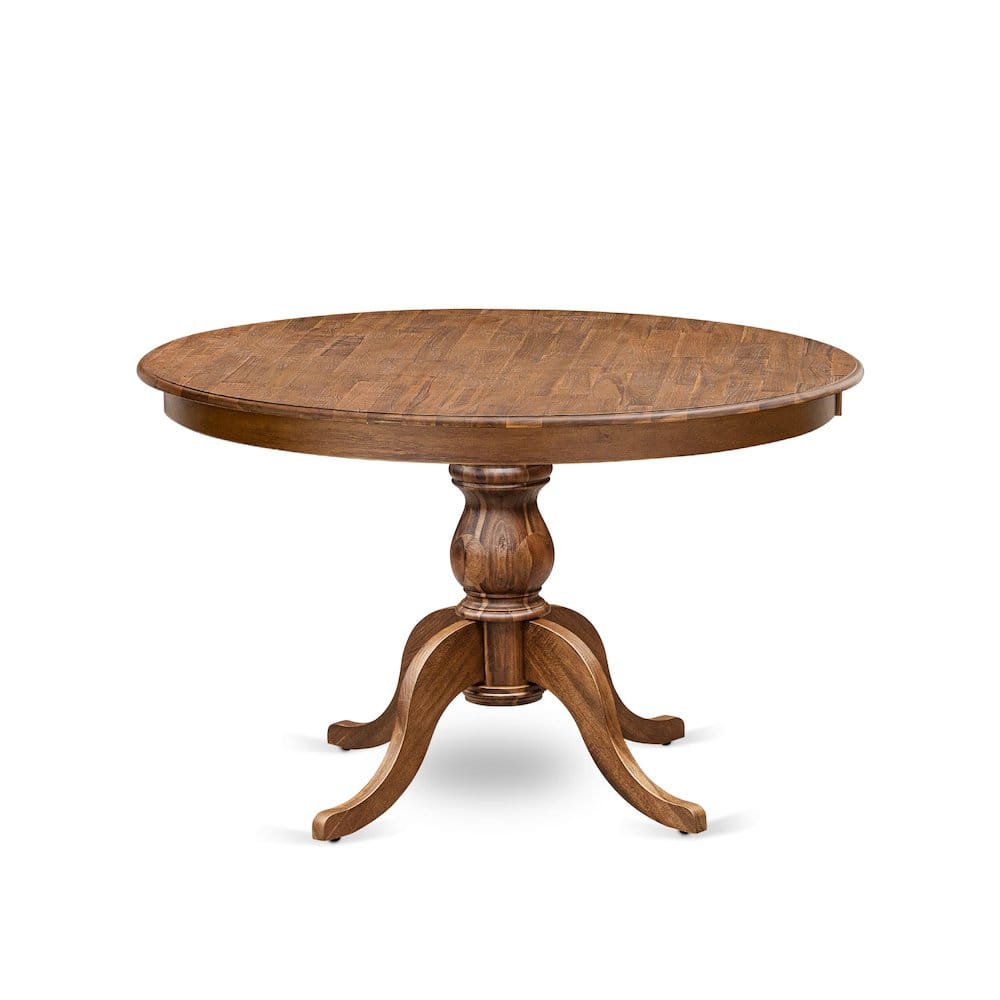 East West Furniture - Round Breakfast Table - Brown