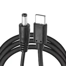 Unique Bargains - 2pcs USB C to DC 5.5x2.1mm PD Cable, 5V/3A 15W, for Router, Camera, TV Box, Desk Lamp - Black