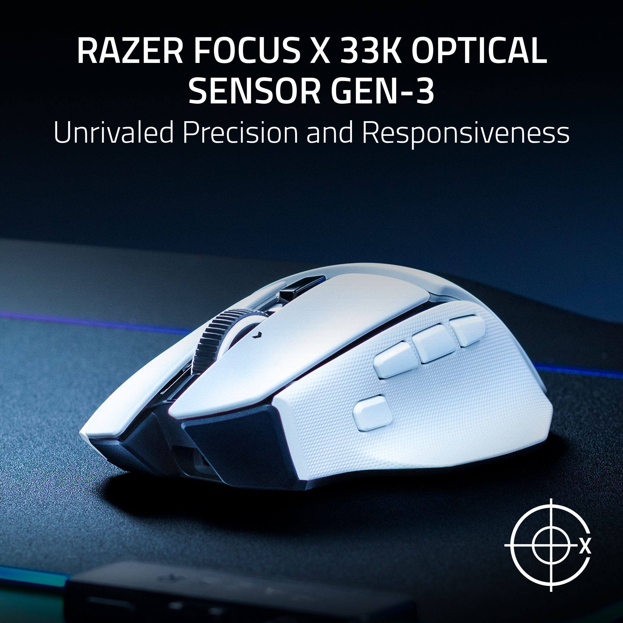 RAZER FOCUS X 33K OPTICAL SENSOR GEN-3  
Unrivaled Precision and Responsiveness