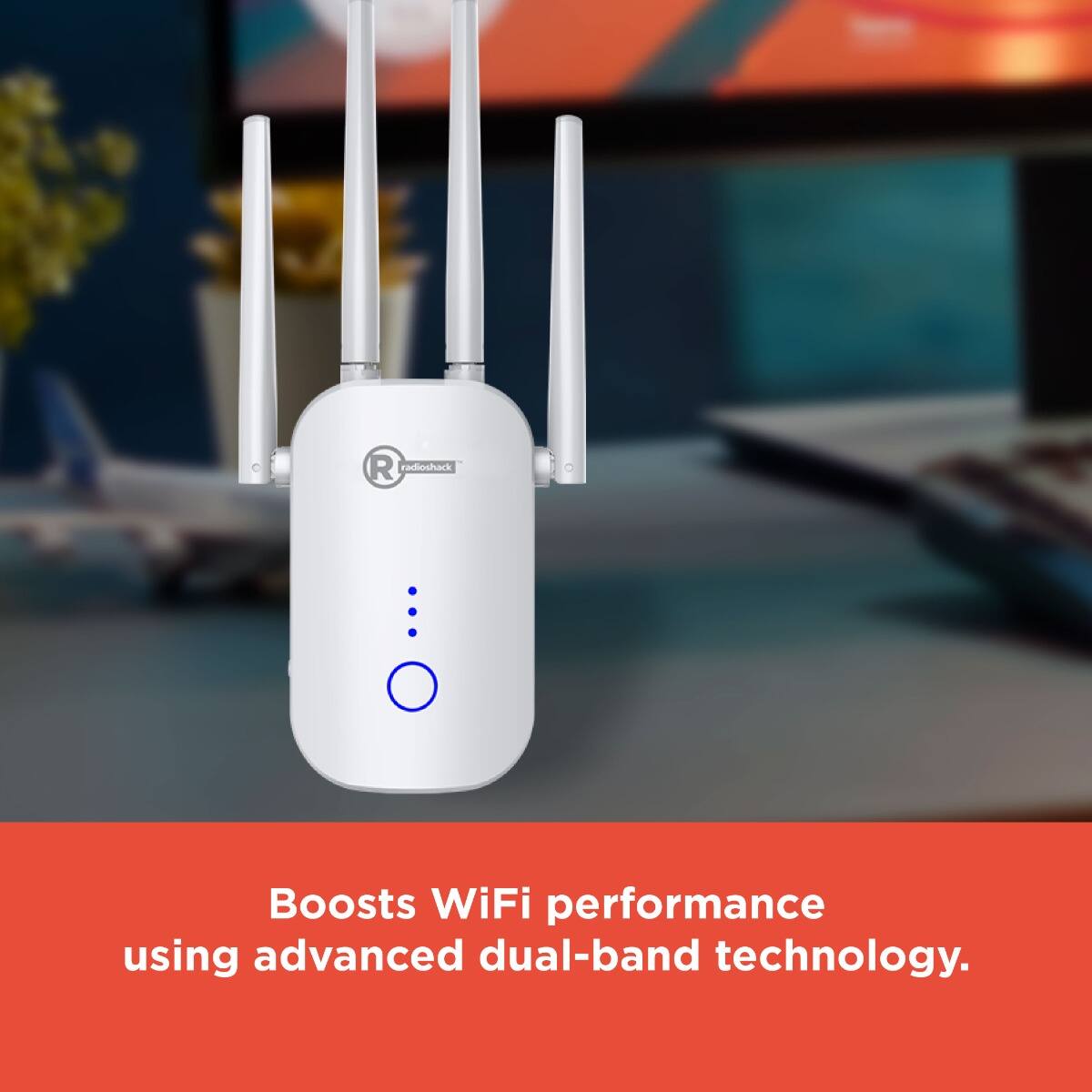Boosts WiFi performance using advanced dual-band technology.