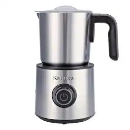 Kenmore - 4-in-1 Automatic Milk Frother & Steamer 16oz Hot & Cold Foam - Silver