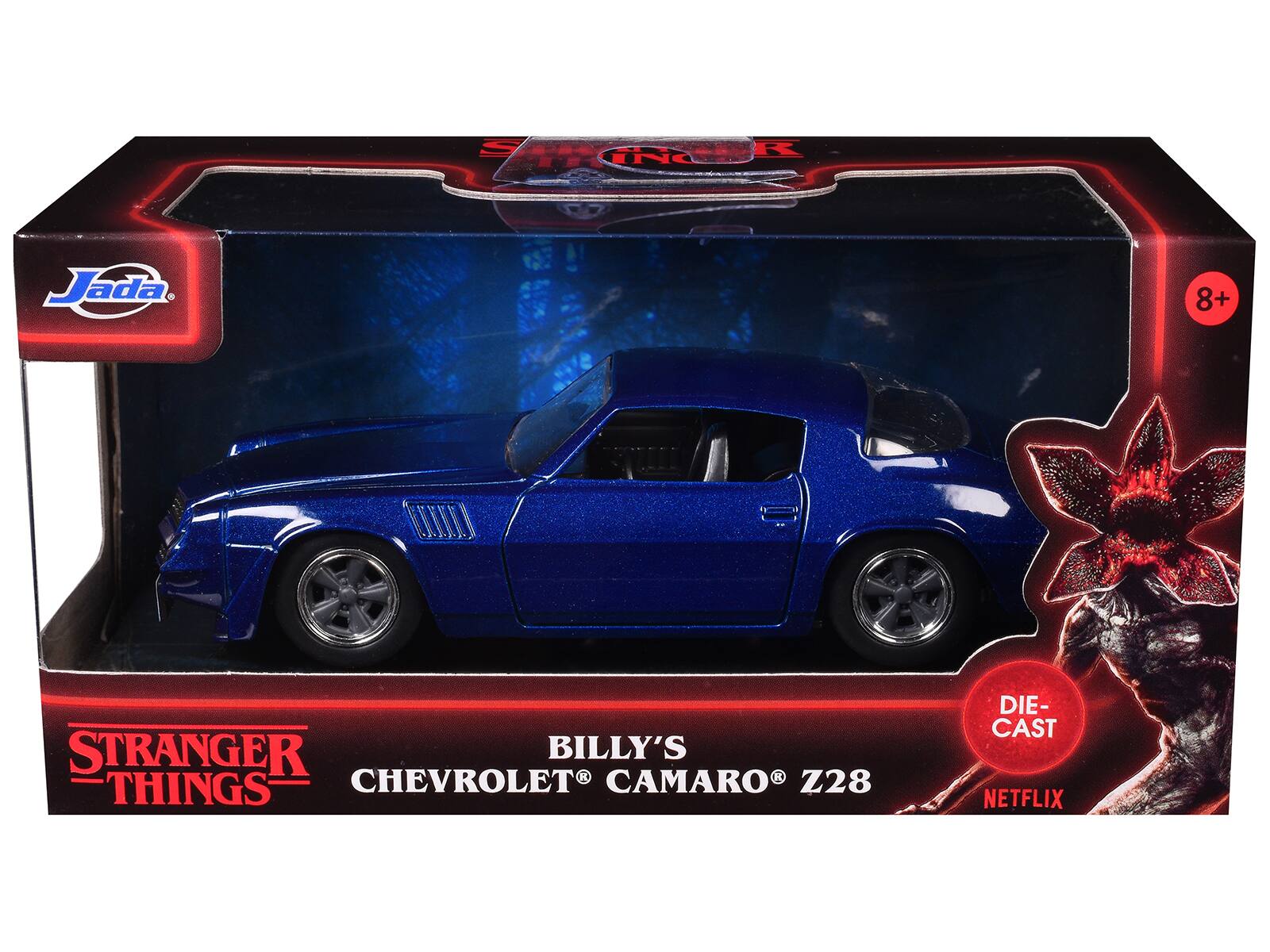 Jada 8+ STRANGER THINGS BILLY'S CHEVROLET CAMARO Z28 DIE-CAST NETFLIX