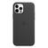 Front. Apple - iPhone 12 Pro Max Leather Case w/ MagSafe - Black.