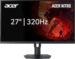 Acer - Nitro XV275U F5biipprx 27" IPS MiniLED WQHD AMD FreeSync Premium Gaming Monitor– Native 320Hz,1ms(DisplayPort, 2 x HDMI) - Black