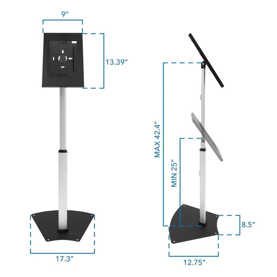 Mount It Anti Theft Tablet Floor Stand With Height Adjustment Mount It Anti Theft Tablet Floor Stand With Height Adjustment