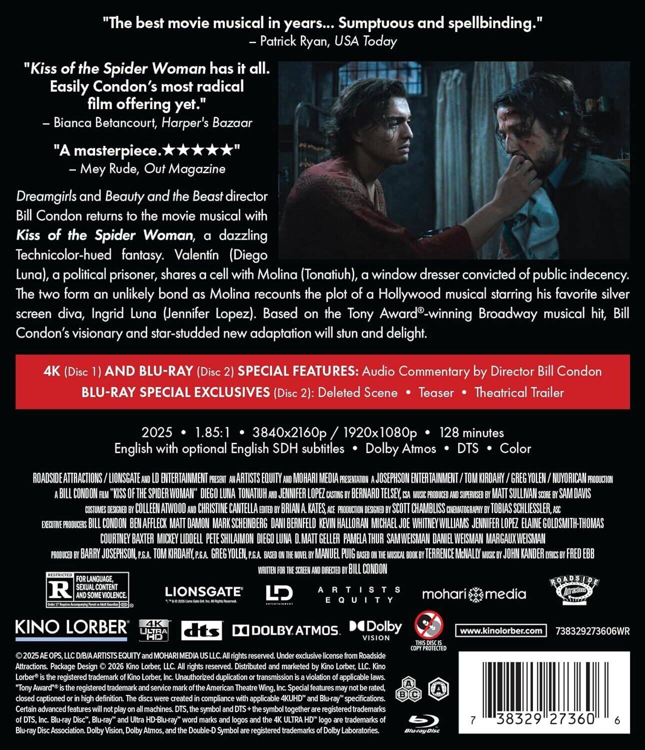 Alt View 1. Kiss of the Spider Woman   - 4K Blu-Ray.