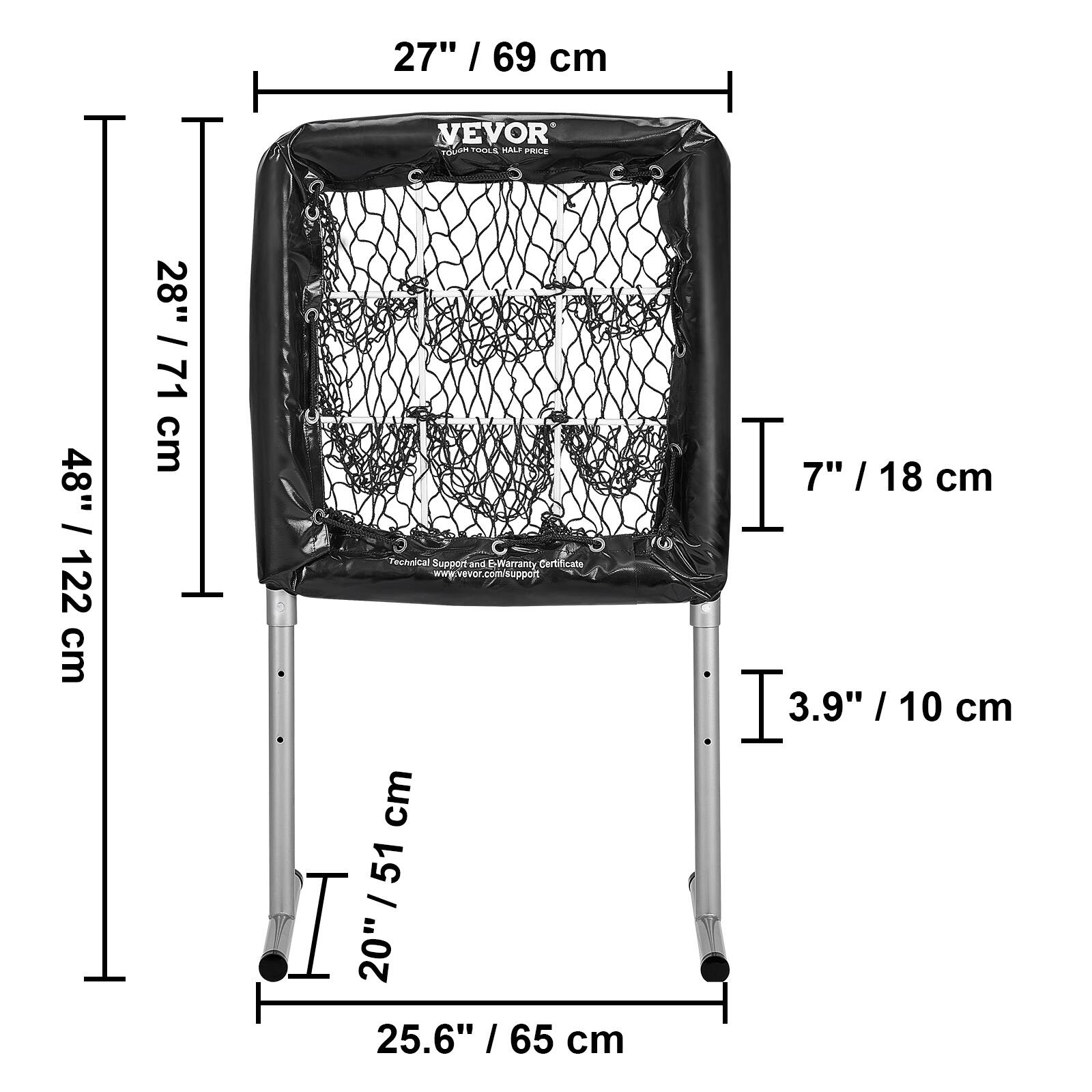 27" / 69 cm  
28" / 71 cm  
48" / 122 cm  
20" / 51 cm  
25.6" / 65 cm  
7" / 18 cm  
3.9" / 10 cm  

NEVOR  
TOUGH TOOLS • HALF PRICE  
Technical Support & Warranty Certificate  
www.nevor.com/support