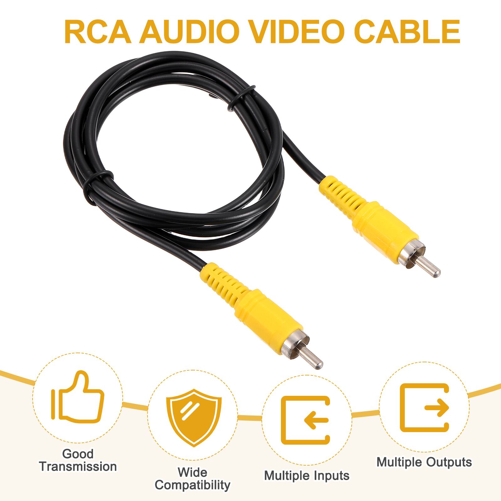 RCA AUDIO VIDEO CABLE

- Good Transmission
- Wide Compatibility
- Multiple Inputs
- Multiple Outputs