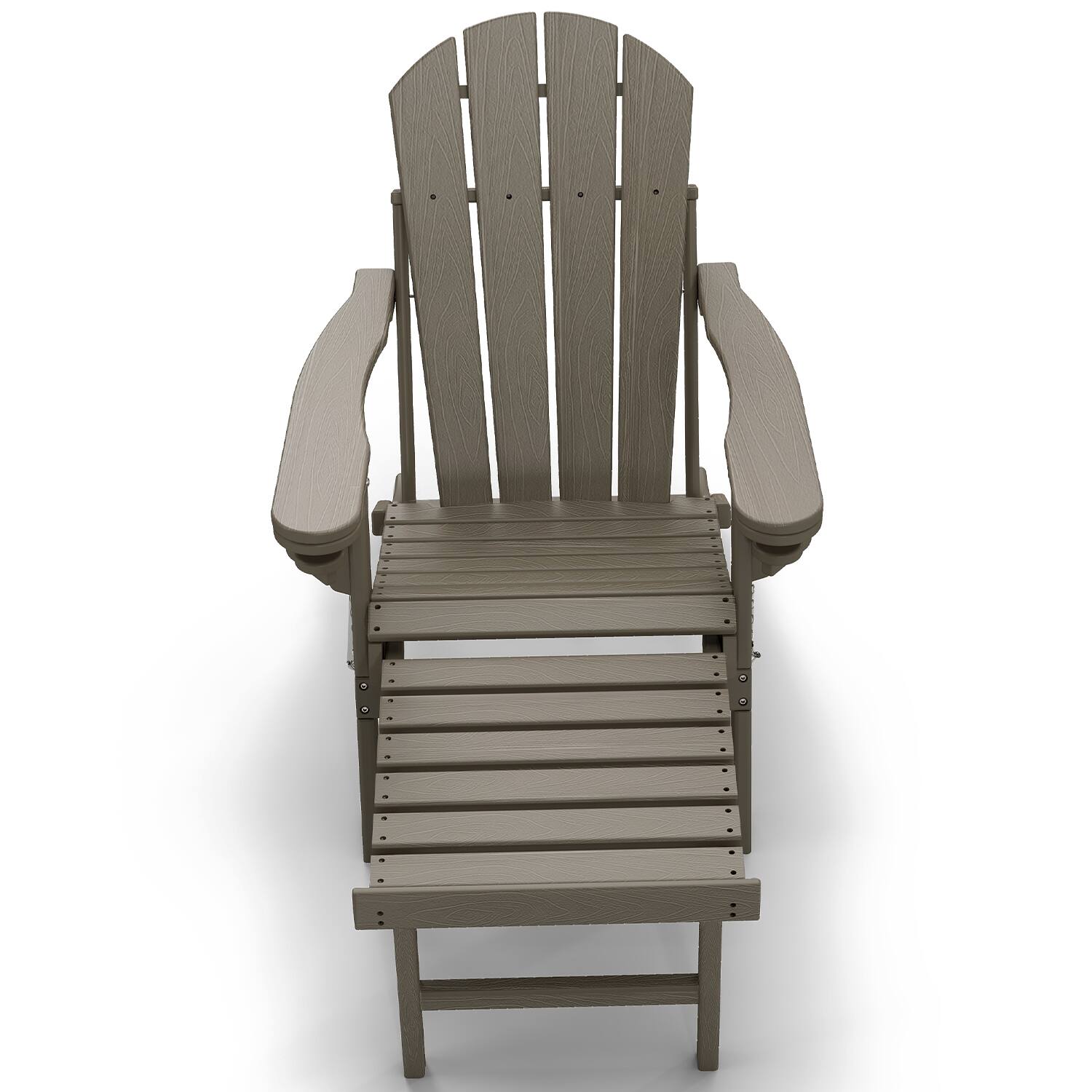 Left. FODINGHILL - Adirondack Chair with Ottoman Set of 2, All Weather Fire Pit Chair - Wood.