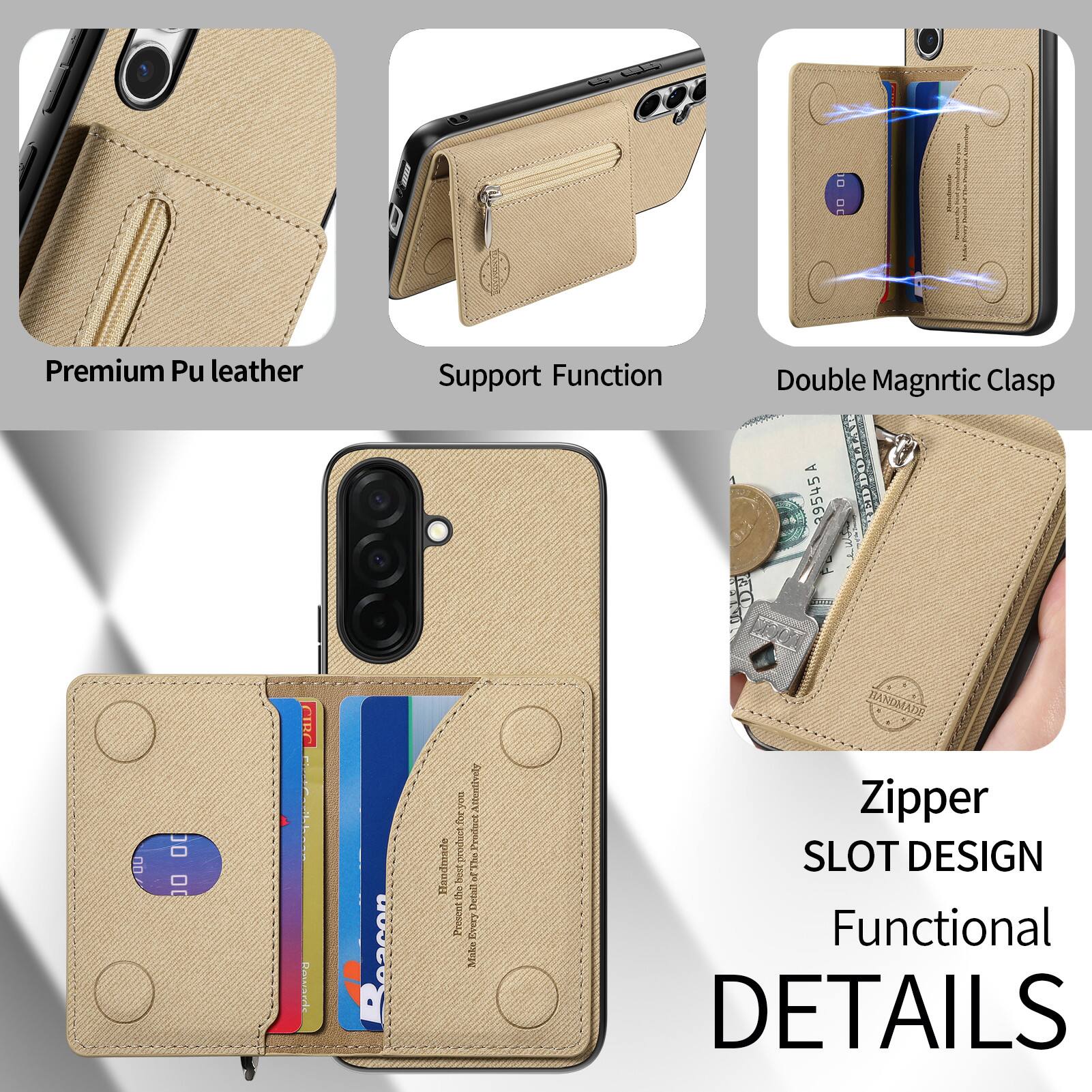 D 30 Premium Pu leather Support Function Double Magnetic Clasp al ROGUL 39545 e O CDE O CIBC Rawrande you Astentively 20 pood Prsdust Heedoride a i N Detal Presentiho Eevery SdIR TANDMATIS Zipper SLOT DESIGN Functional DETAILS