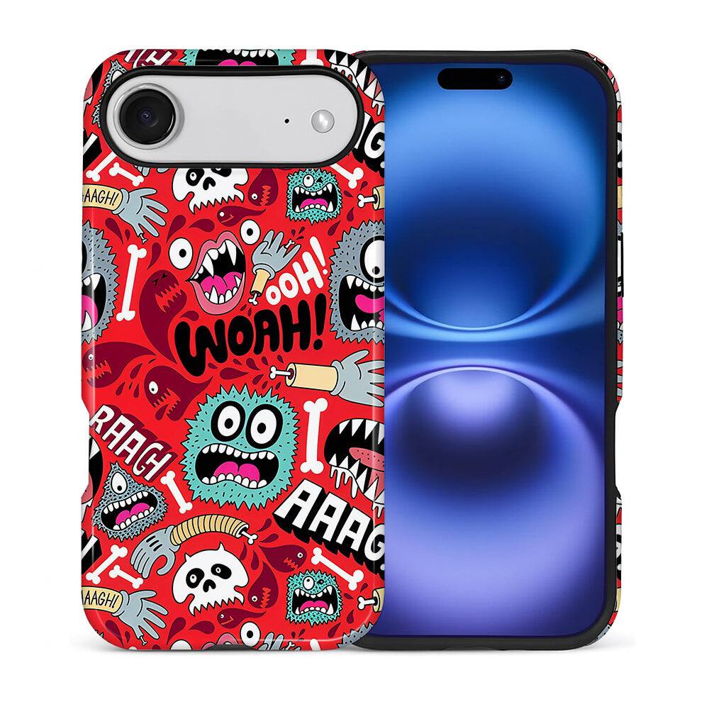 BUBM - Smartphone Case for iPhone - 2-Layer Durable Smartphone Protection Case - Monster Panic - Monster Panic for iPhone Air