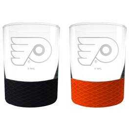 Great American Products - Philadelphia Flyers 14oz. Commissioner Rocks Glass Two-Piece Set - Multicolor