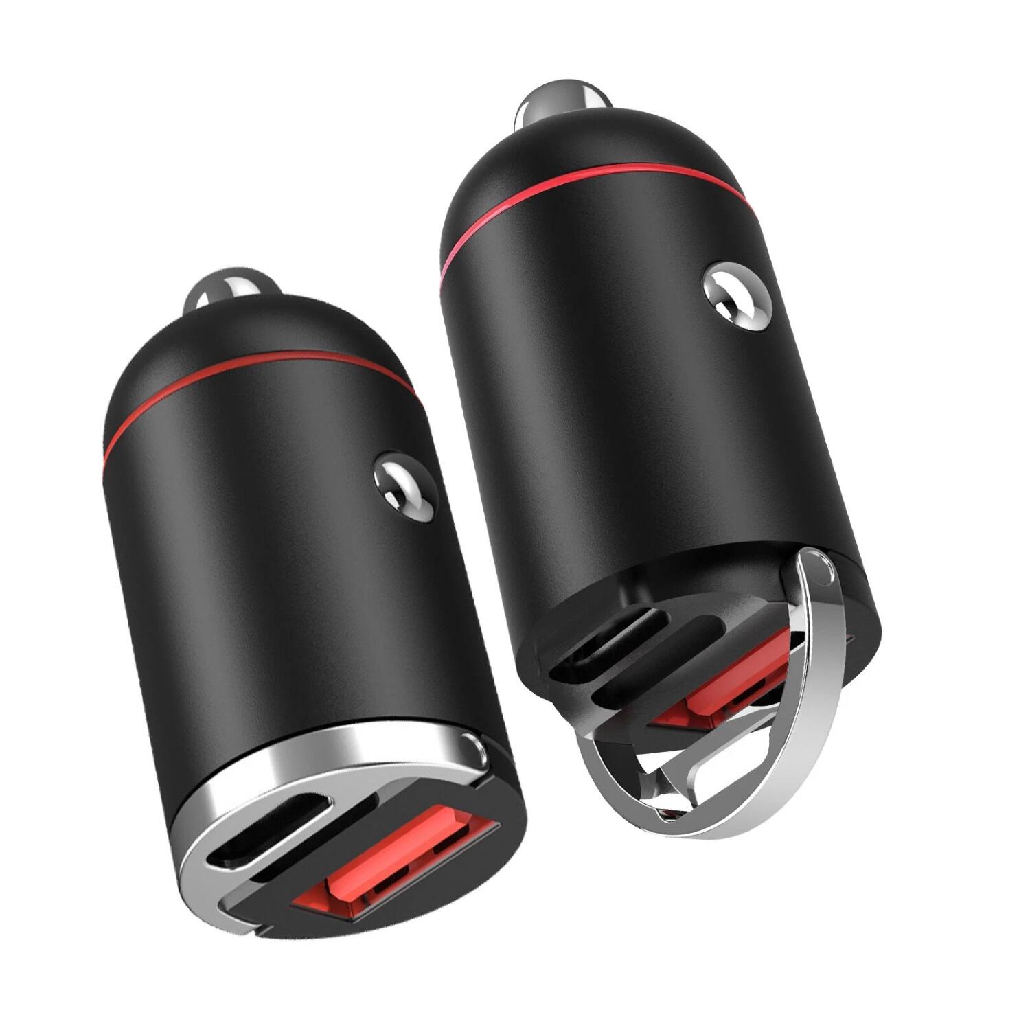 Left. Home Collection - 100W USB-C Car Charger, Dual Port Fast Charging Adapter - Black.