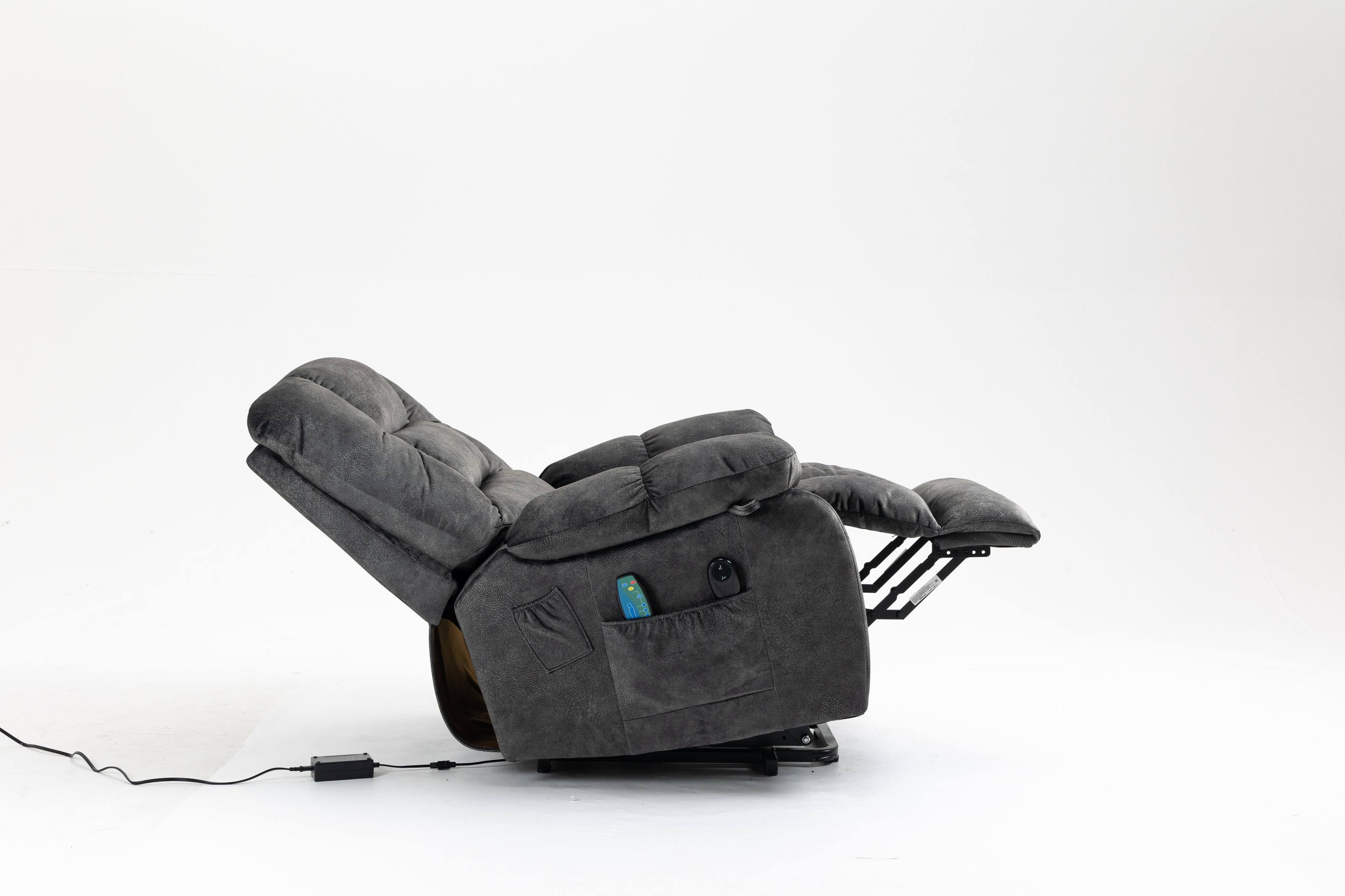 Alt View 7. APRILSOUL - Recliners Lift Chair Relax Sofa Chair Living Room Power Electric Reclining for Elderly - Blue.