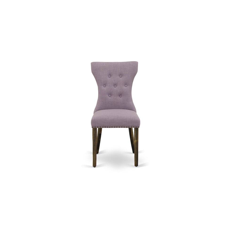 Back. East West Furniture - Dining Chair Jacobean - Brown.