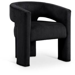 Meridian Furniture - Riz Corduroy Fabric Accent/Dining Chair - Black