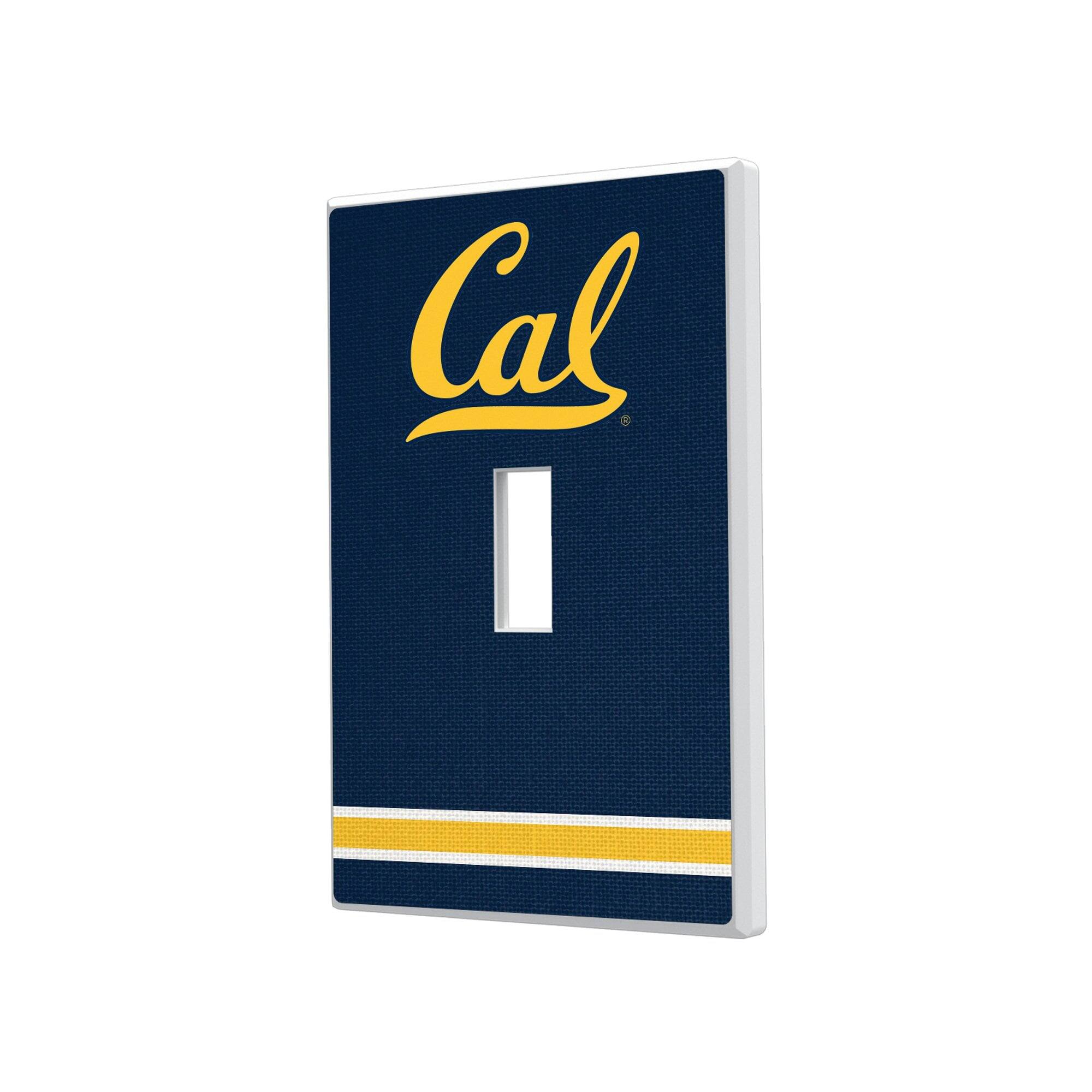 Keyscaper - Cal Bears Stripe Design Single Toggle Light Switch Plate - Multicolor
