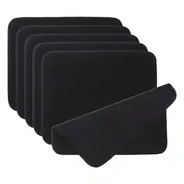 Unique Bargains - Glasses Cleaning Cloth 6.9"x5.7", 6pcs Microfiber Suede Cleaner Cloth for Lens, Eyeglasses, Screens, Phones - Black