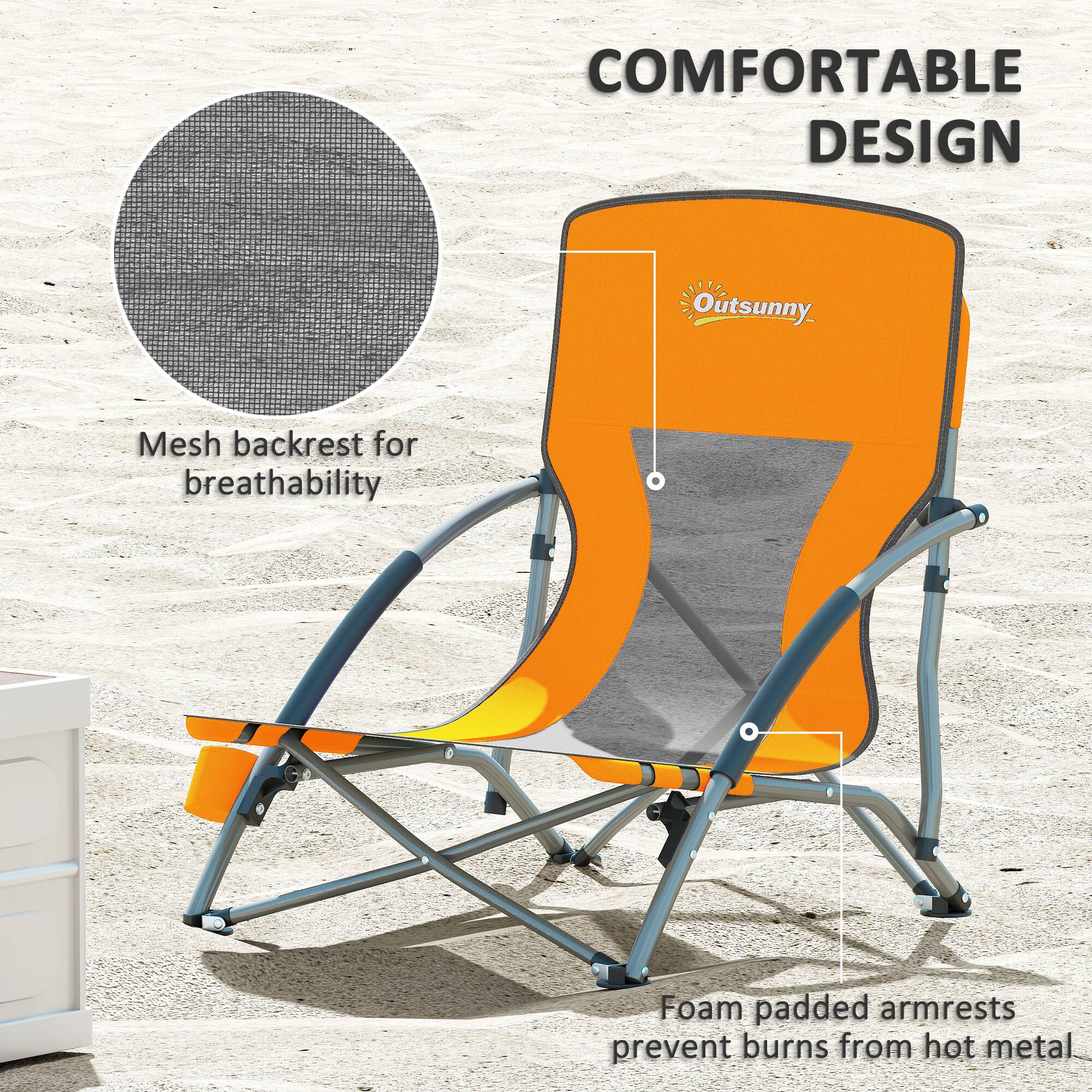 COMFORTABLE DESIGN
Outsunny
Mesh backrest for breathability
Foam padded armrests prevent burns from hot metal