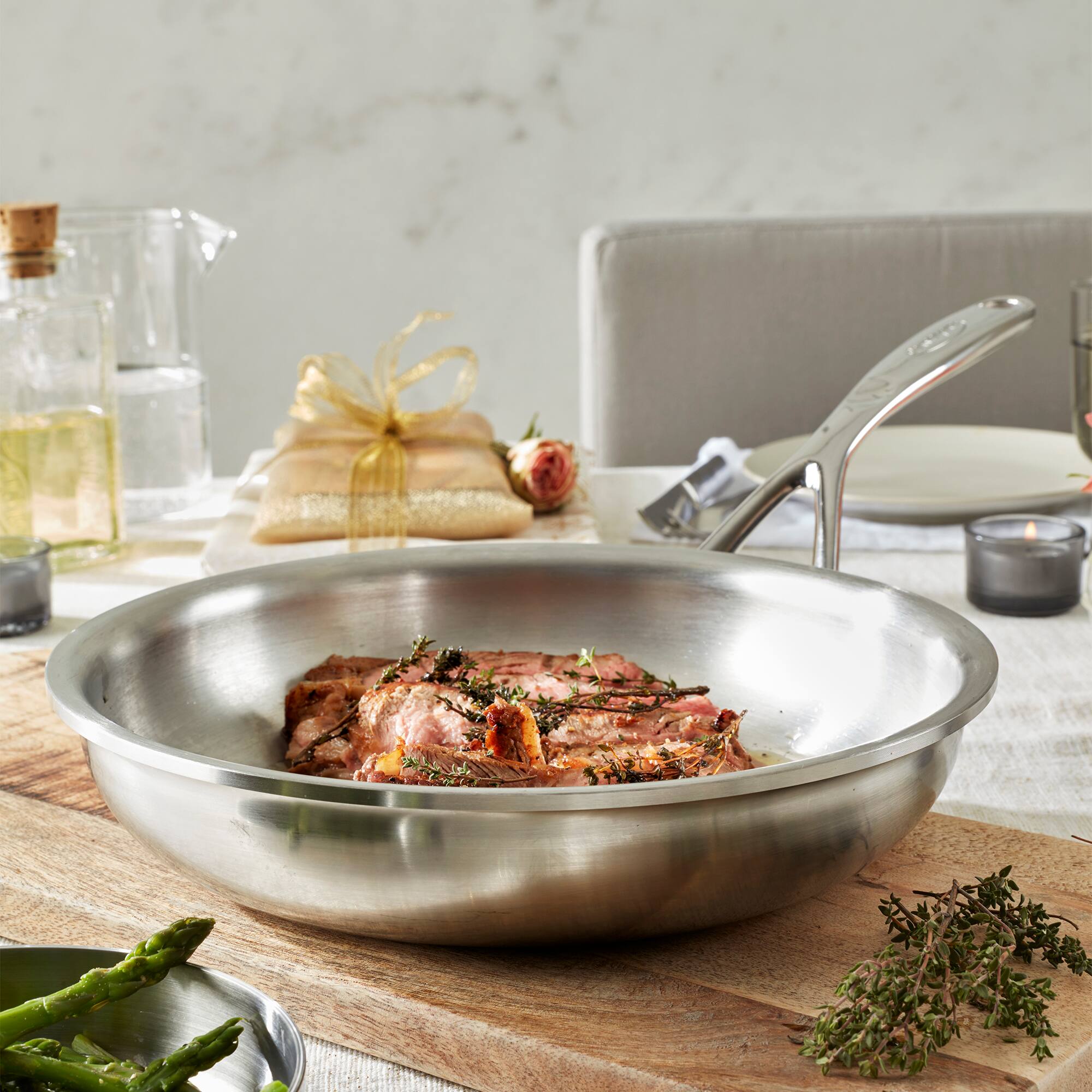 Alt View 1. Demeyere - Demeyere Atlantis Proline 7 7.9-inch Stainless Steel Fry Pan - Stainless Steel.