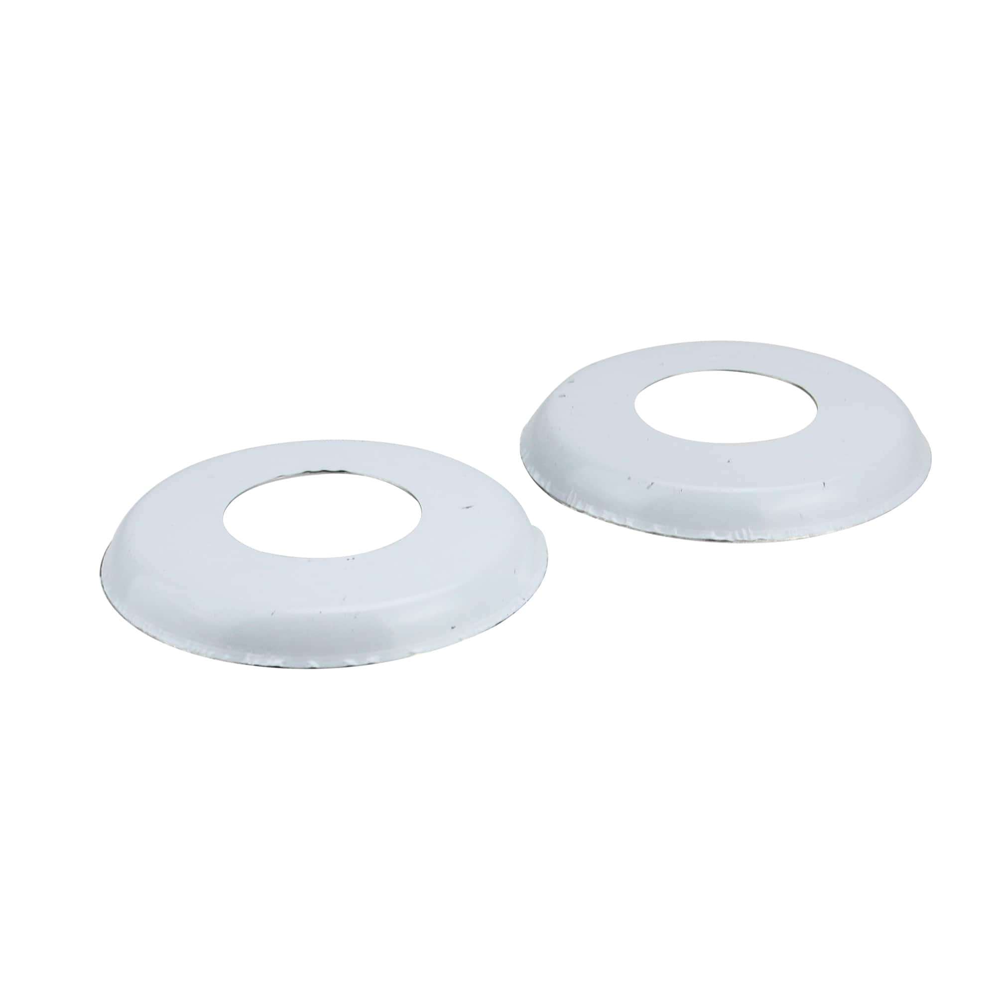 Pool Central - 4.5" Pool Escutcheon Round Handrails - Set of 2 - White