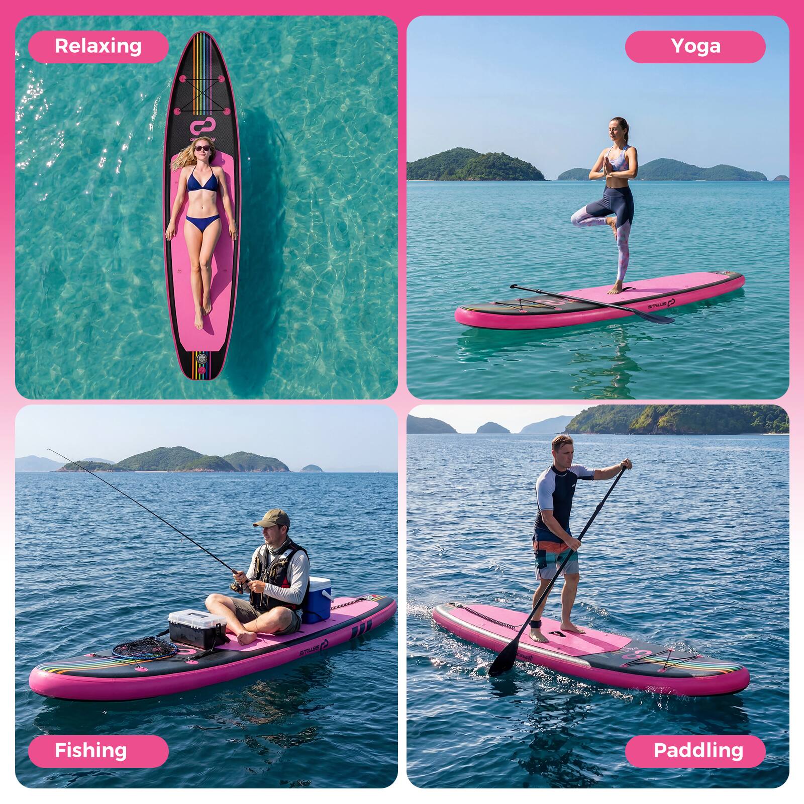 Relaxing Yoga Fishing Paddling