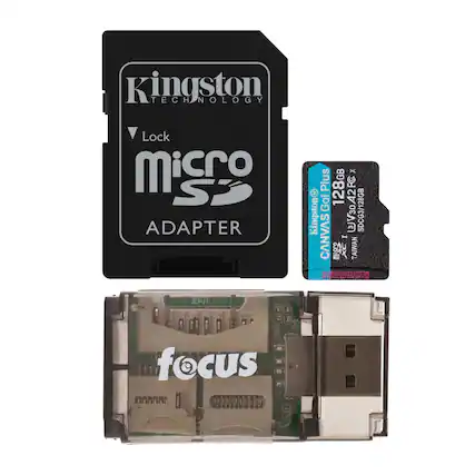 Kingston TECHNOLOGY
Lock
micro SD
ADAPTER
Kingston Go!
CANVAS
128GB
U3 V30 A2
SDC3/128GB
CANVAS
TAIWAN
30-0108
focus