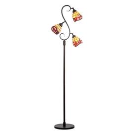 Jonathan Y - Walker Tiffany-Style 70.5" Multi-Light LED Floor Lamp - Bronze