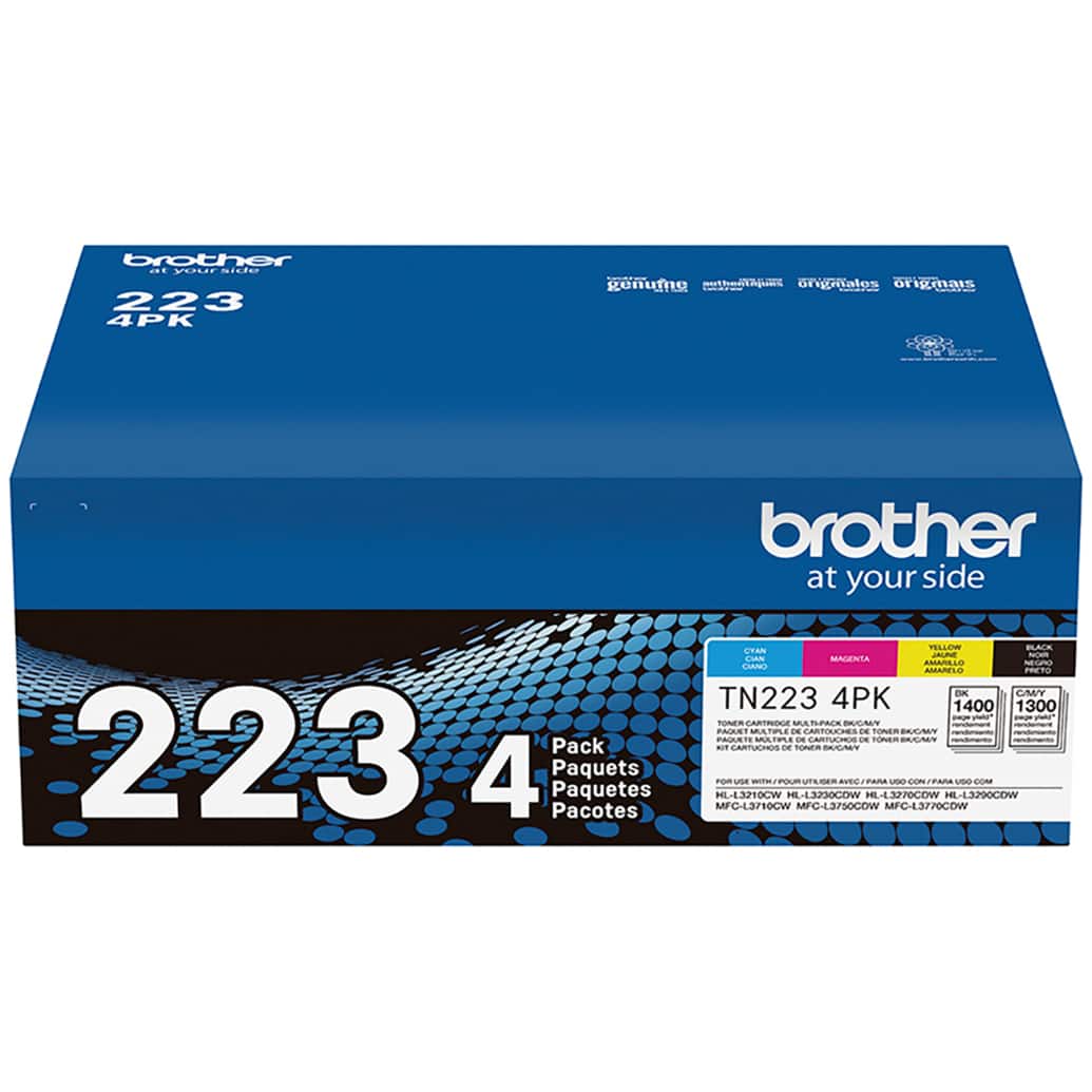 Brother 223 4PK Toner Cartridges: 1400, 1300, 1300, 1300 (223 Pack 4 Paquetes)
