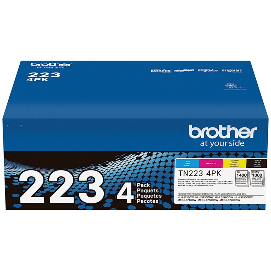 Brother 223 4PK Toner Cartridges: 1400, 1300, 1300, 1300 (223 Pack 4 Paquetes)