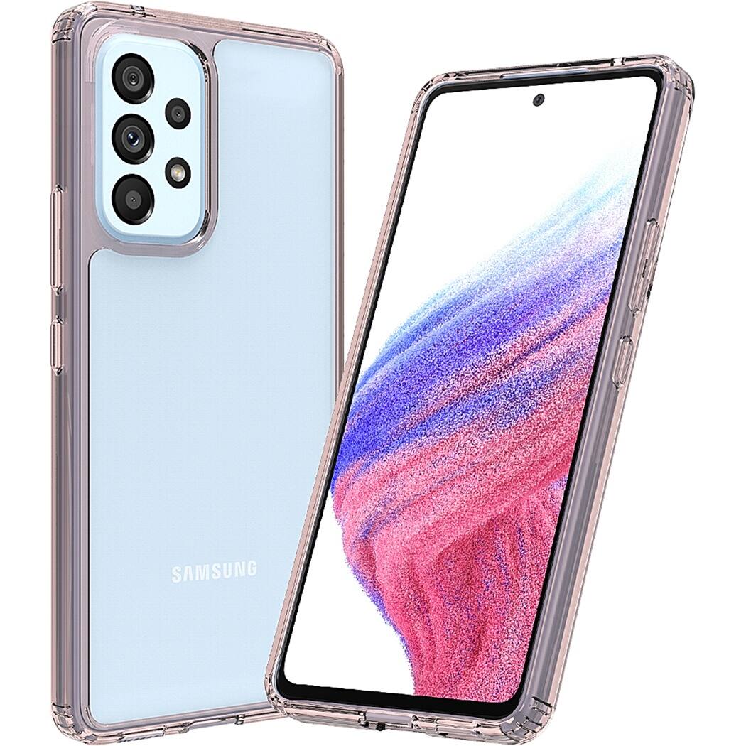 Alt View 15. SaharaCase - Hybrid-Flex Hard Shell Case for Samsung Galaxy A53 5G - Clear/Rose Gold.