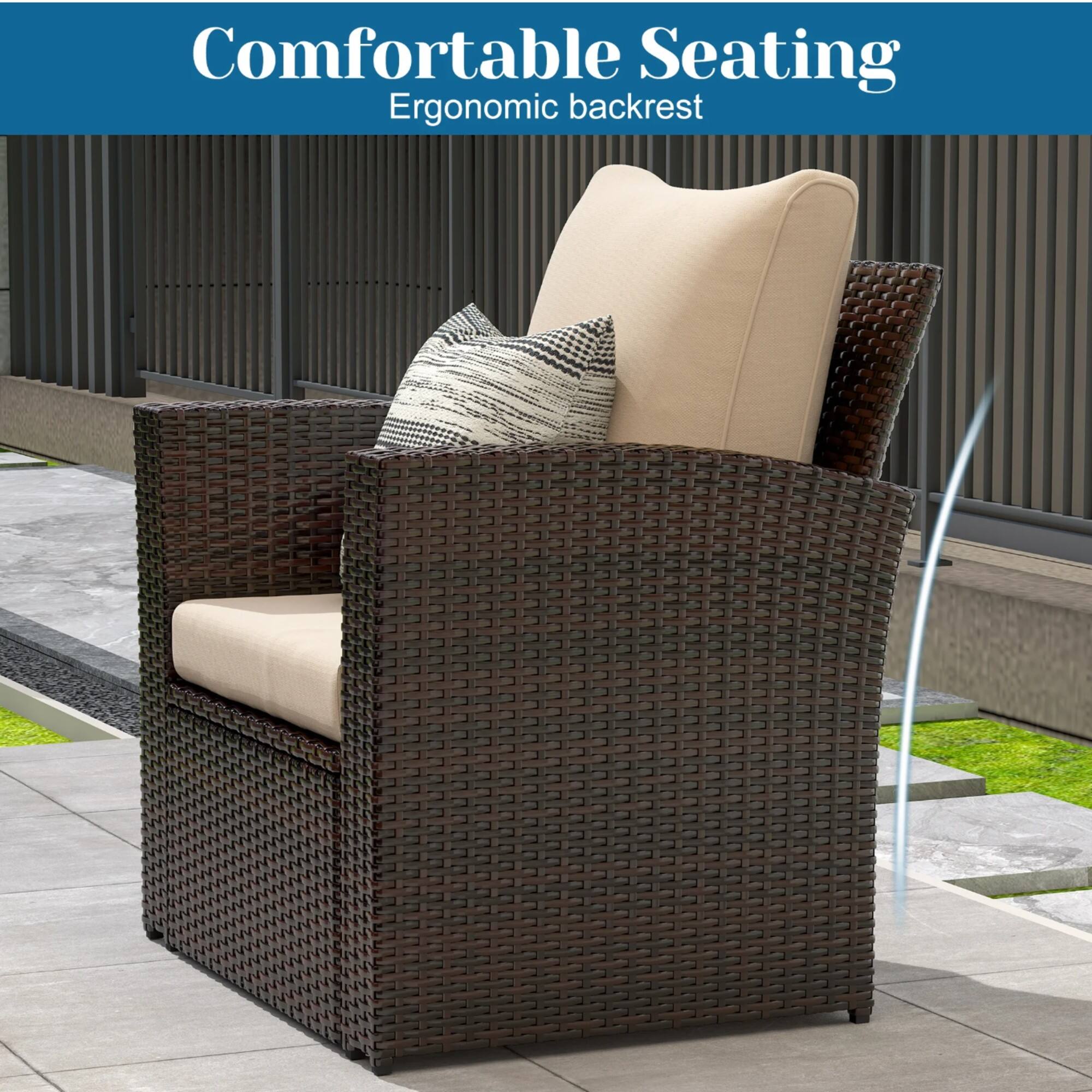 Comfortable Seating  
Ergonomic backrest