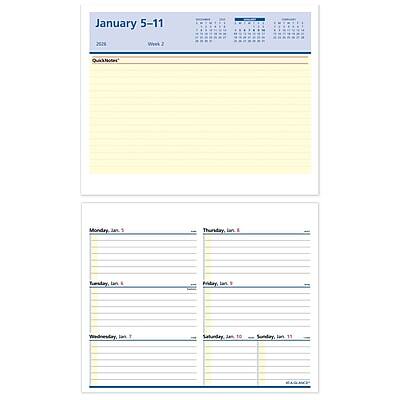 AT-A-GLANCE - 2026 QuickNotes Flip-A-Week 7" x 5.5" Weekly Desk Calendar Refill Pages - Multicolor