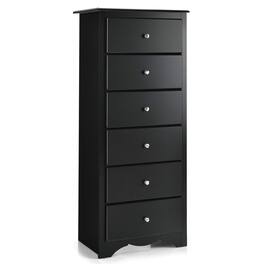 Ecooso - 6-Drawer Dresser Storage Cabinet Clothes Organizer for Bedroom and Living Room - Black