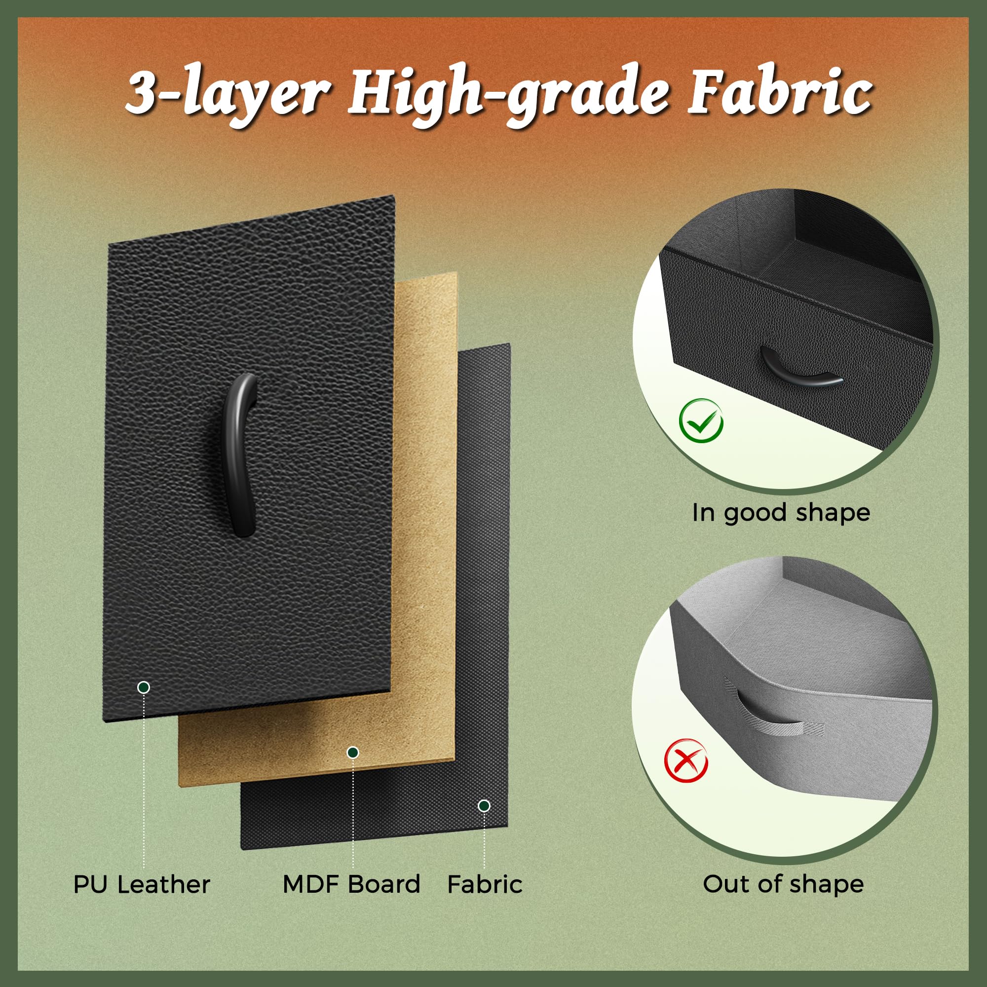 3-layer High-grade Fabric

PU Leather
MDF Board
Fabric

In good shape

Out of shape