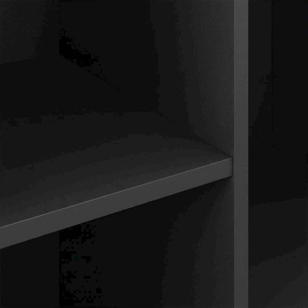 Alt View 1. FurniFact - Black Reversible Cube Storage Shelf With Open Compartments And Durable Finish - Blackwood.