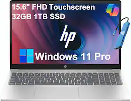 HP - 15 15.6" FHD Touchscreen Laptop - Intel Core i5 with 32GB Memory - 1TB SSD - Windows 11 Pro - Silver