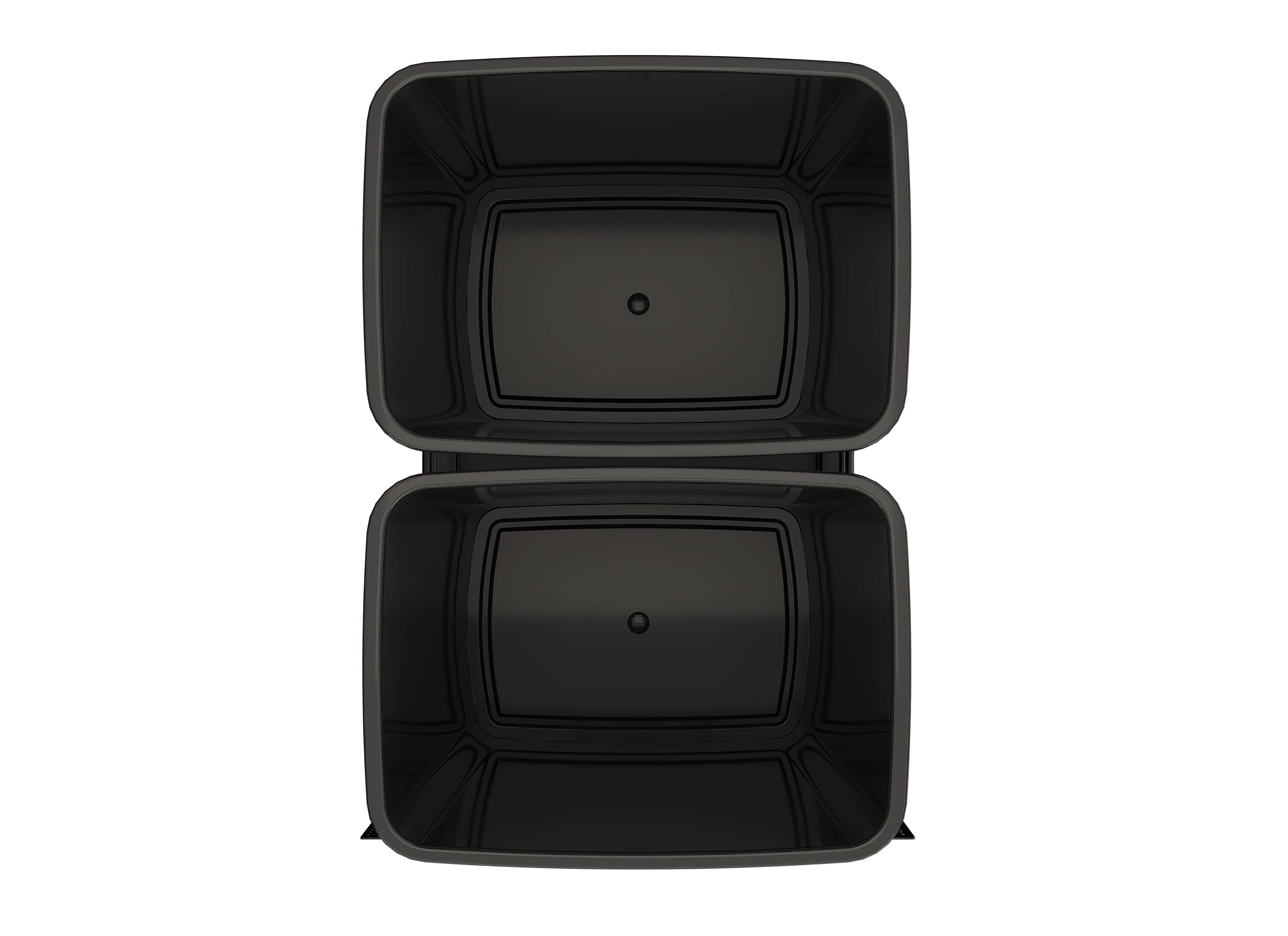 Alt View 7. Rev-A-Shelf - Rev-A-Shelf Double Pullout Kitchen Trash Can 35 qt. Soft-Close 53WC-1835SCDM-218 - Black.