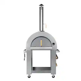 Koolmore - 32 in.Outdoor Wood Fired Pizza Oven in Stainless-Steel (KM-OKS-WFPO) - Stainless Steel