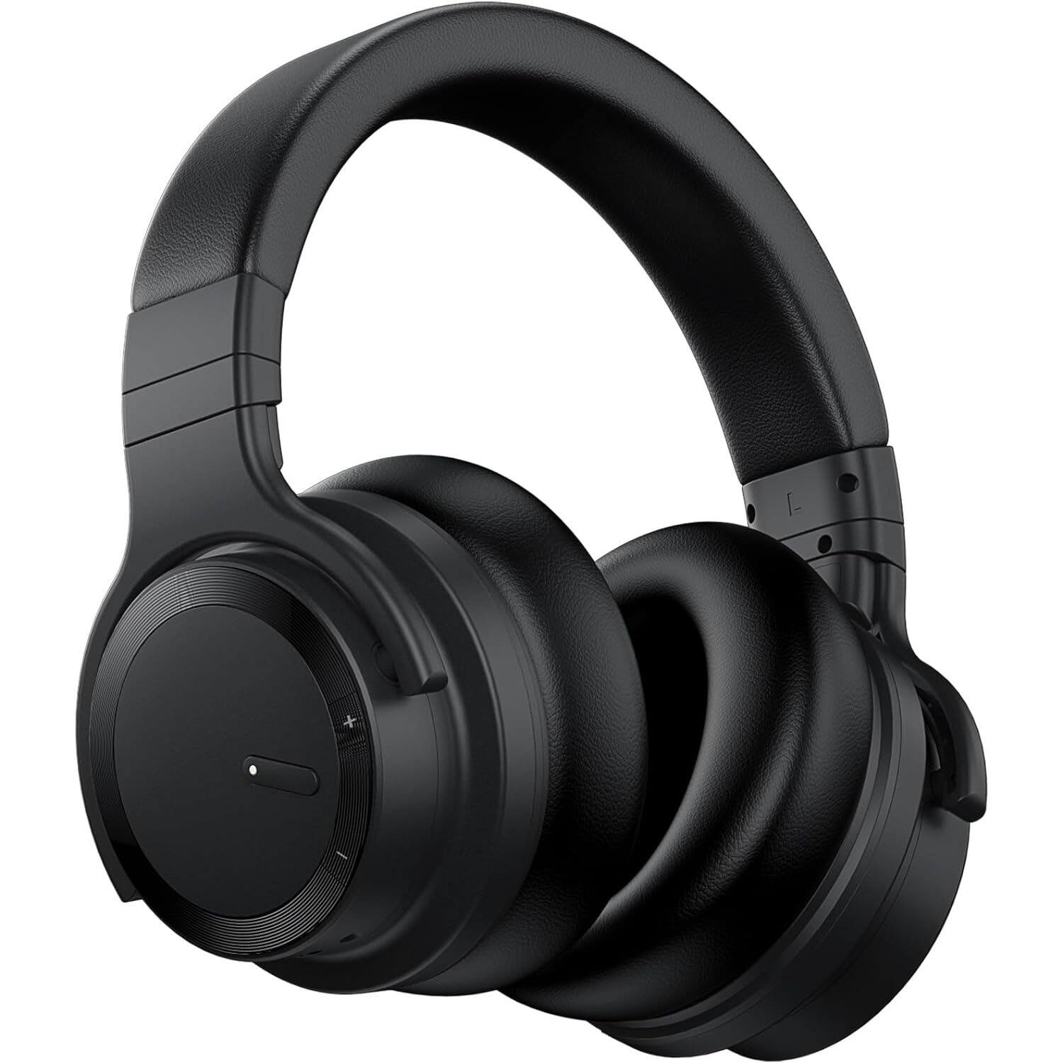 Front. MOVSSOU - MOVSSOU E7 Active Noise Cancelling Wireless Bluetooth Headphone - black.