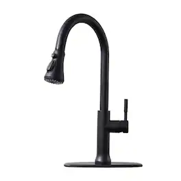 Single Handle Sensor Activation Pull Out Sprayer Kitchen Faucet with Deck Plate Included