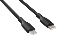 Cable Leader - USB 2.0 USB-C to USB-C Silicone Charging Cable, 60W PD, Soft Tangle-Free for Laptop, Tablet, Phone - Black